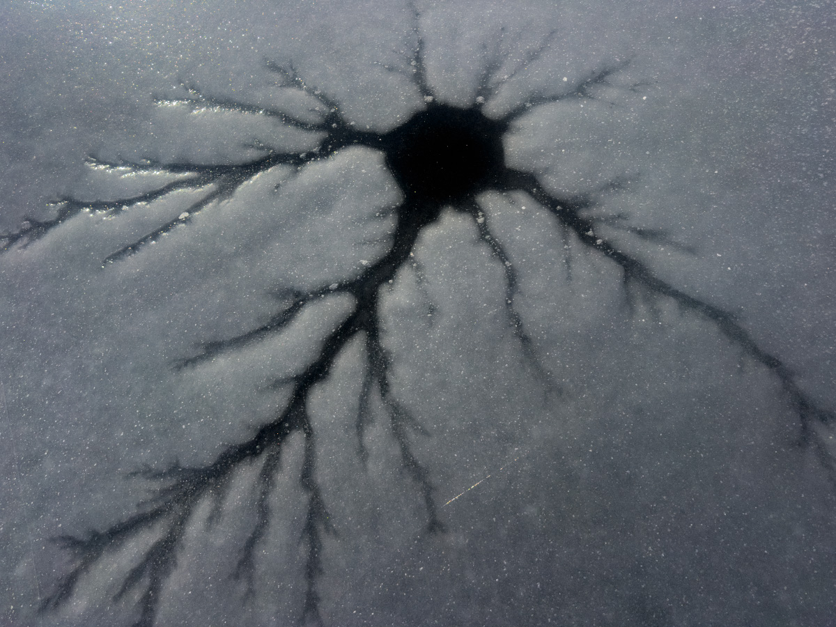 Frozen lake